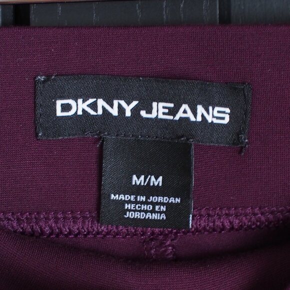 DKNY Jeans | Ponte Knit Comfy Pants in Plum - Picture 2 of 5